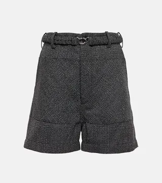Wool and cotton Bermuda shorts