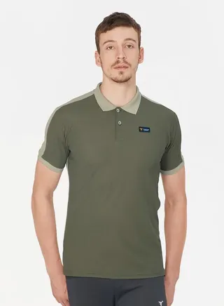 Contrast Panel Slim Fit Active Polo