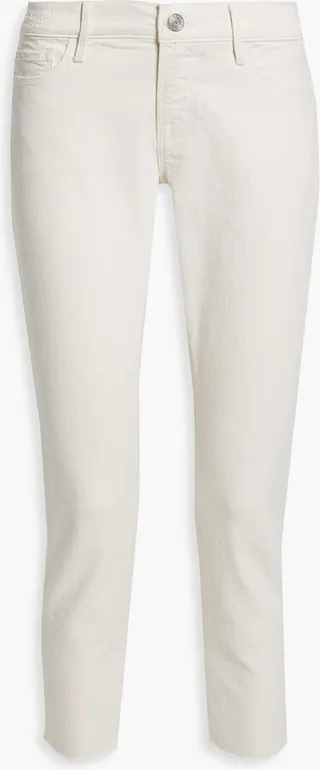 Le Garcon cropped distressed boyfriend jeans