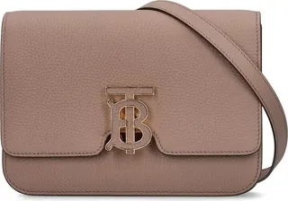 Small logo leather shoulder bag