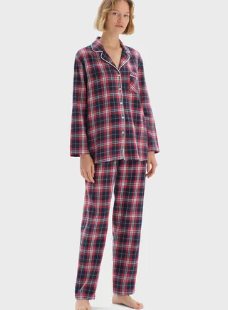 Pocket Detail Button Down Night Suit