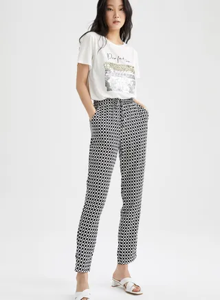 Printed High Waist Pants