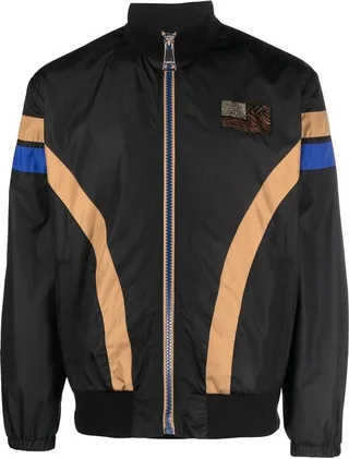 Embroidered Flag Bomber Jacket