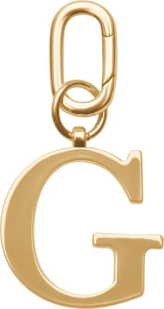 Johnny Loves Rosie - G - Gold Metal Letter Keyring