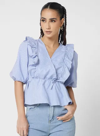 Ruffle Sleeve Top