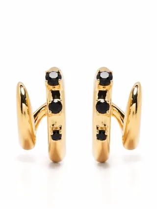 Onyx Claw Hoop Earrings