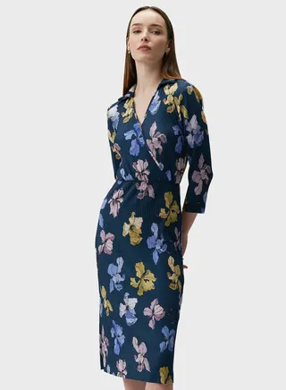 Trotter Sleeve  Pleated Dress