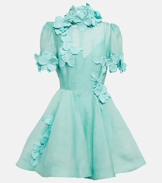 High Tide Lift Off linen and silk minidress