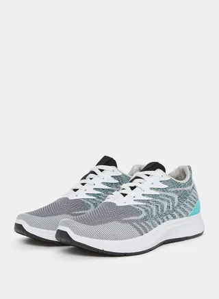Textured Lightweight Breathable Lace Up Sneakers