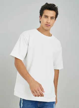 Premium Oversized Textured Knit T-Shirt
