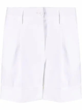 Turn-Up Hem Cotton Shorts