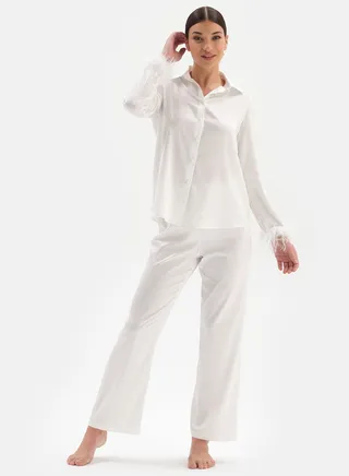 Button Down Shirt And Pyjama Set