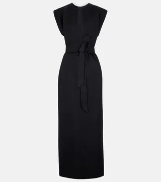Cotton and silk maxi dress