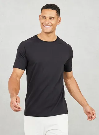 Cotton Rich Raglan Sleeve Crew Neck T-Shirt
