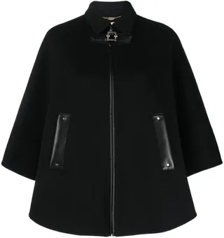 Zip-Up Cashmere Cape