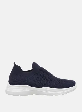 Mesh Texture Low Top Slip On Sneakers