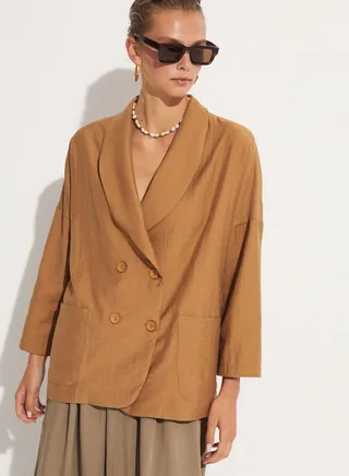 Double Breasted Pocket Detail Jacket