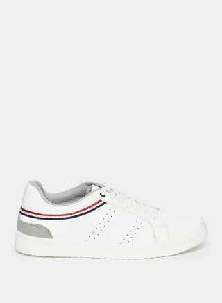 Collar Stripe Lace Up Sneakers