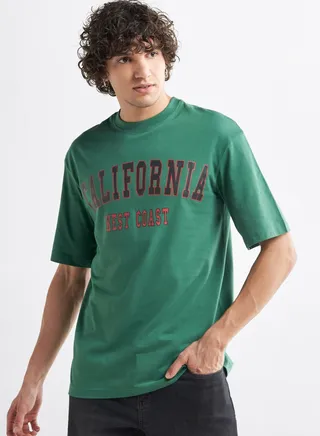 Slogan Crew Neck T-Shirt