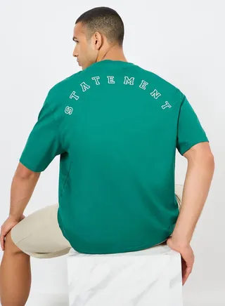 Oversized Statement Back Print T-shirt