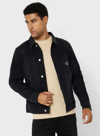 Mid Wash Logo Denim Jacket