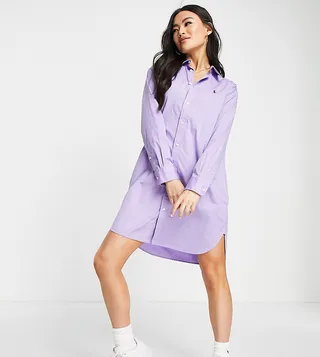 Polo Ralph Lauren x ASOS exclusive collab shirt dress in lavender
