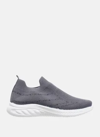 Textured Low Top Slip On Sneakers