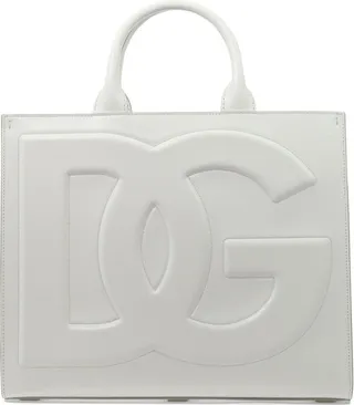 Logo-embossed Daily Shopping Tote Bag