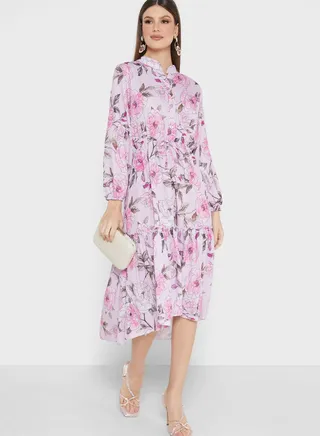 Tiered Detailed Maxi Dress