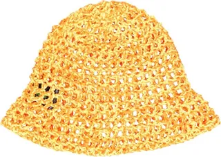 Crochet raffia bucket hat