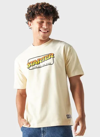 Graphic Print Crew Neck T-Shirt