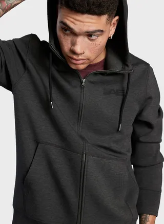 Logo Zip Through Hoodie