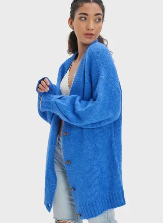V-Neck Oversized Cardigan