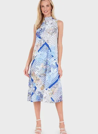 Halter Neck Printed Dress
