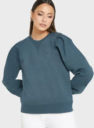 Crew Neck Knitted Sweatshirt