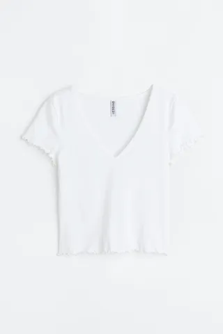 V-neck Crop Top