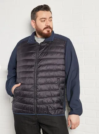 Plus Size Quilted Puffer Jacket