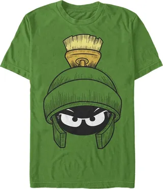 Men's Looney Tunes Marvin the Martian Grump T-Shirt - Kelly Green - 3X Large
