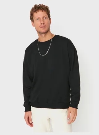 Graphic Print Crew Neck Sweatshirt