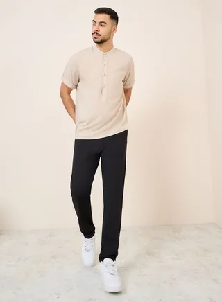Viscose Grandad Collar Shirt