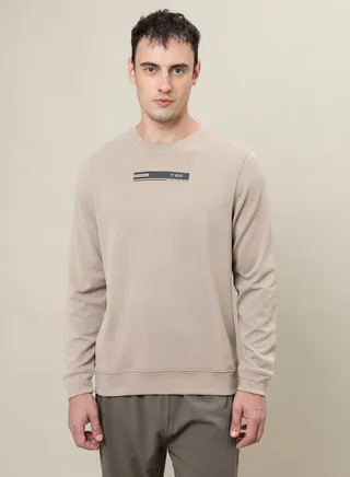 4-Way Stretch Printed Slim Fit Sweatshirt