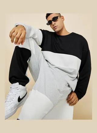 Colorblock Oversized Sweatshirt