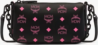 Zip Pouch in Color Splash Logo Leather