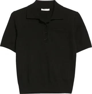 Olin Short Sleeve Cashmere Polo Sweater