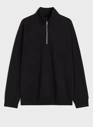 Essential Half Zippered Relaxed Fit Sweatshirt
