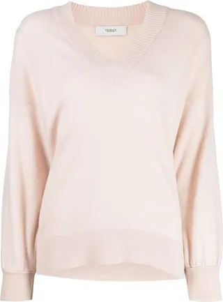 V-neck long sleeve jumper