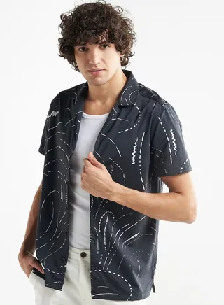 Abstract Printed\n  Regular\n  Fit Shirts
