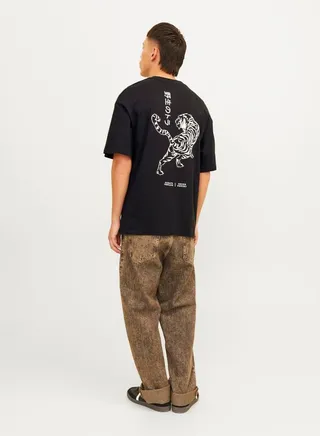 Oversized Random Graphic Crew Neck T-Shirt