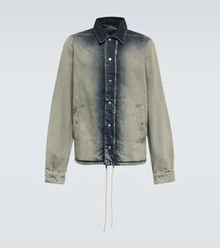 Faded denim shirt jacket