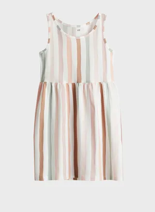 Kids Dot Printed Tiered Dress